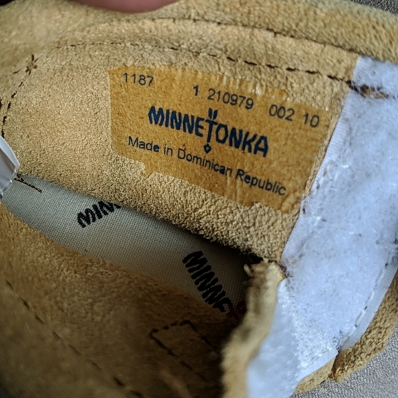 Minnetonka Size 1 Infant Baby Mocassins Leather - Picture 10 of 12